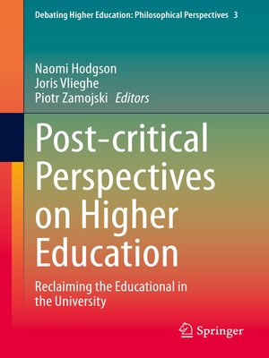 cover image of Post-critical Perspectives on Higher Education